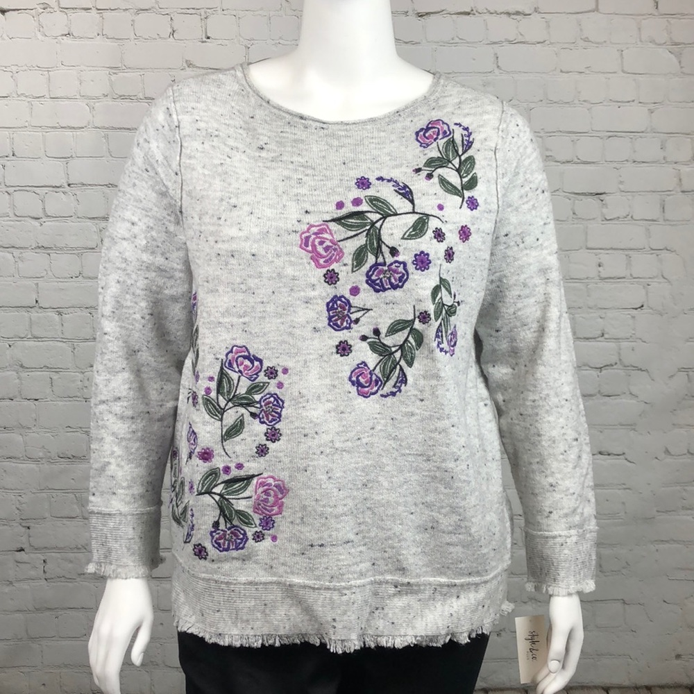 Style & Co Floral Sweater 1x